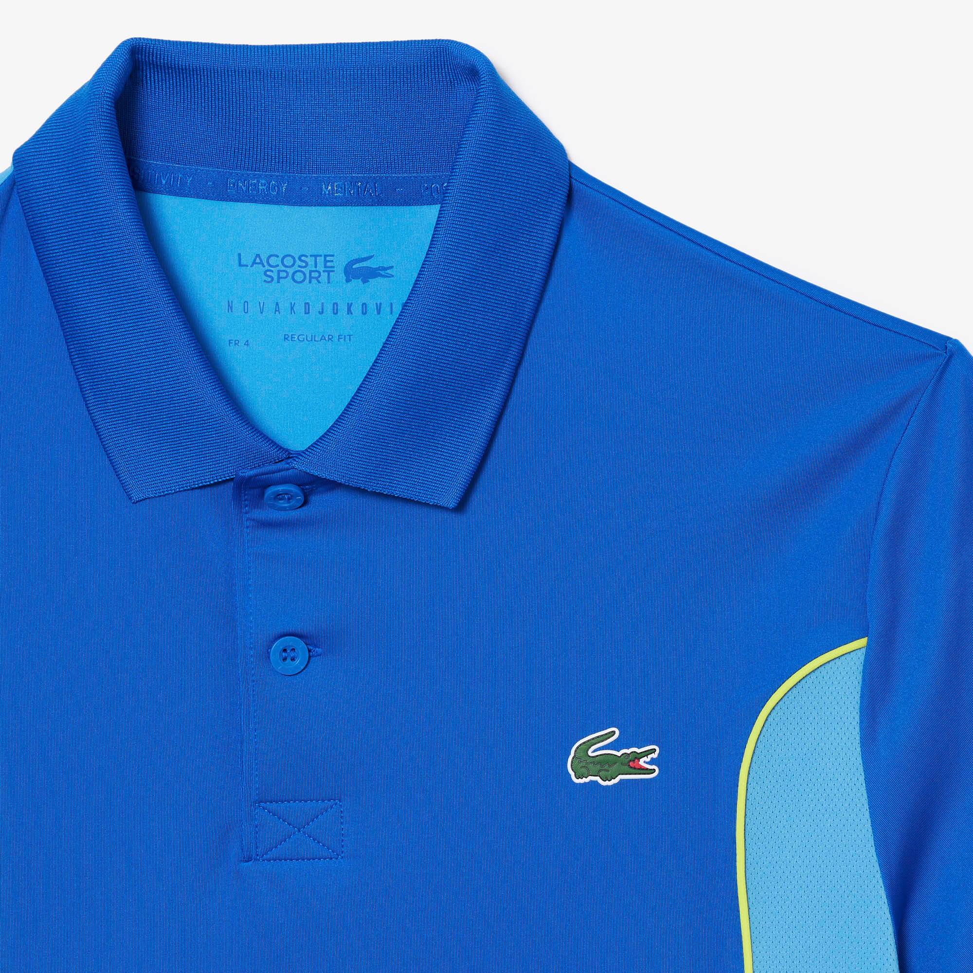 Colour-Block-Poloshirt LACOSTE SPORT x Novak Djokovic Kurze Ärmel - Blau - Lacoste - Herren