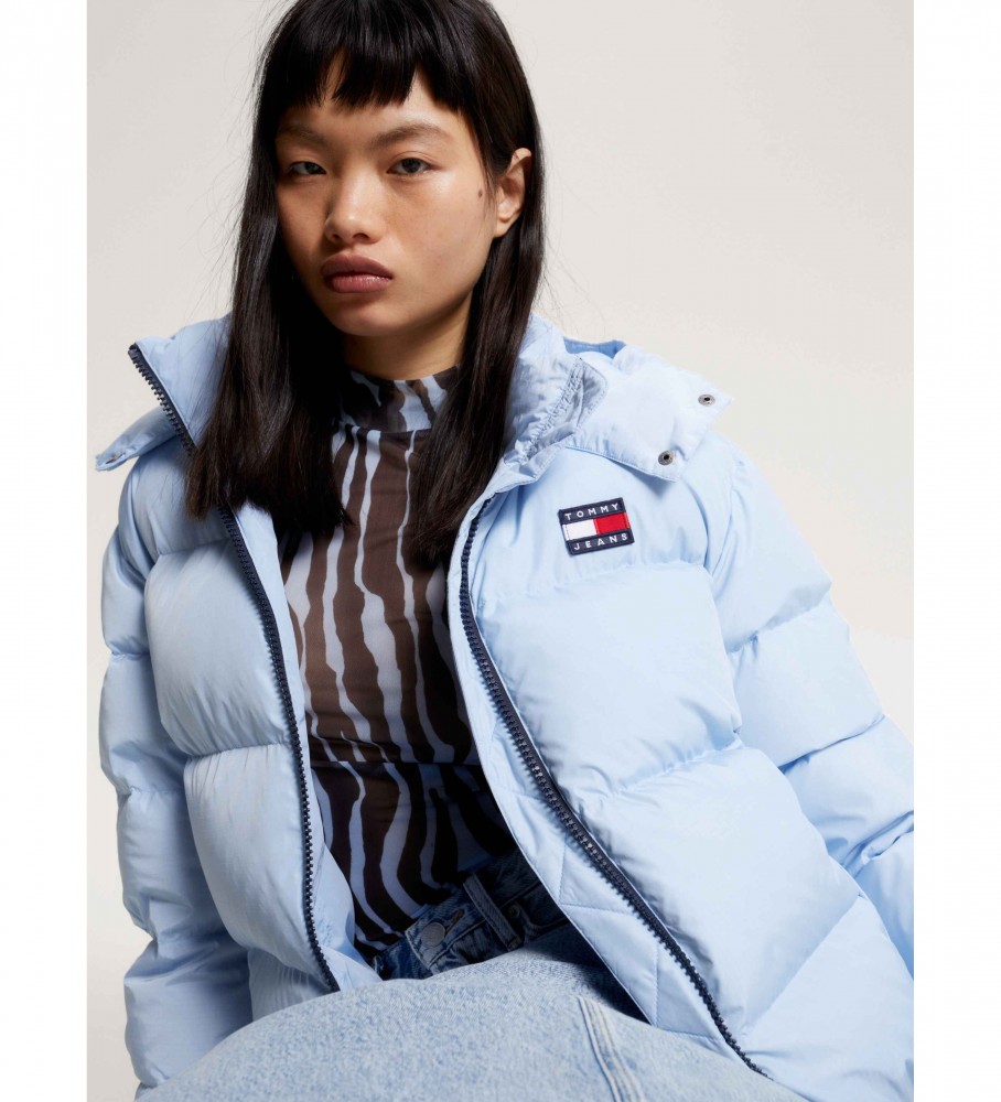 Jaqueta Tommy Jeans Alaska acolchoada com capuz, azul