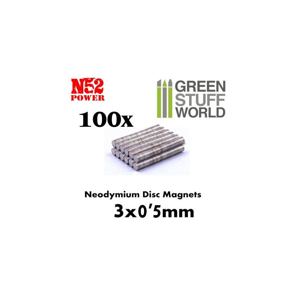 Aimants Néodymes 3x0,5mm – 100 Pcs