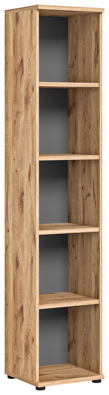 Stauraumregal Mason Basalt Grau / Nox Oak 40 x 199 x 37 cm