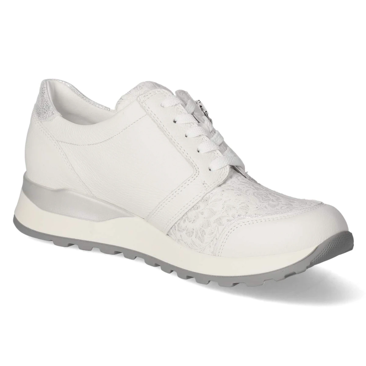 WaldläuferLow Sneaker HIROKO - WEISS SILBER WEISS