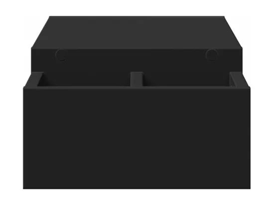 Support de moniteur avec rangement noir bois d'ingénierie