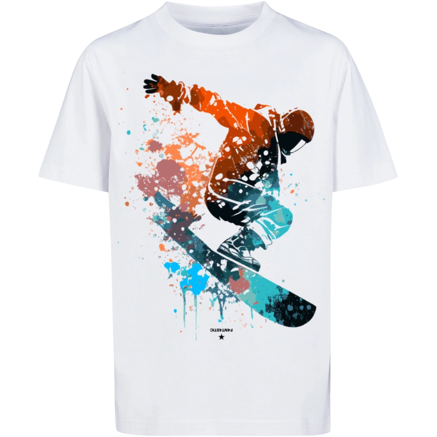 F4NT4STIC T-Shirt Snowboarder weiß