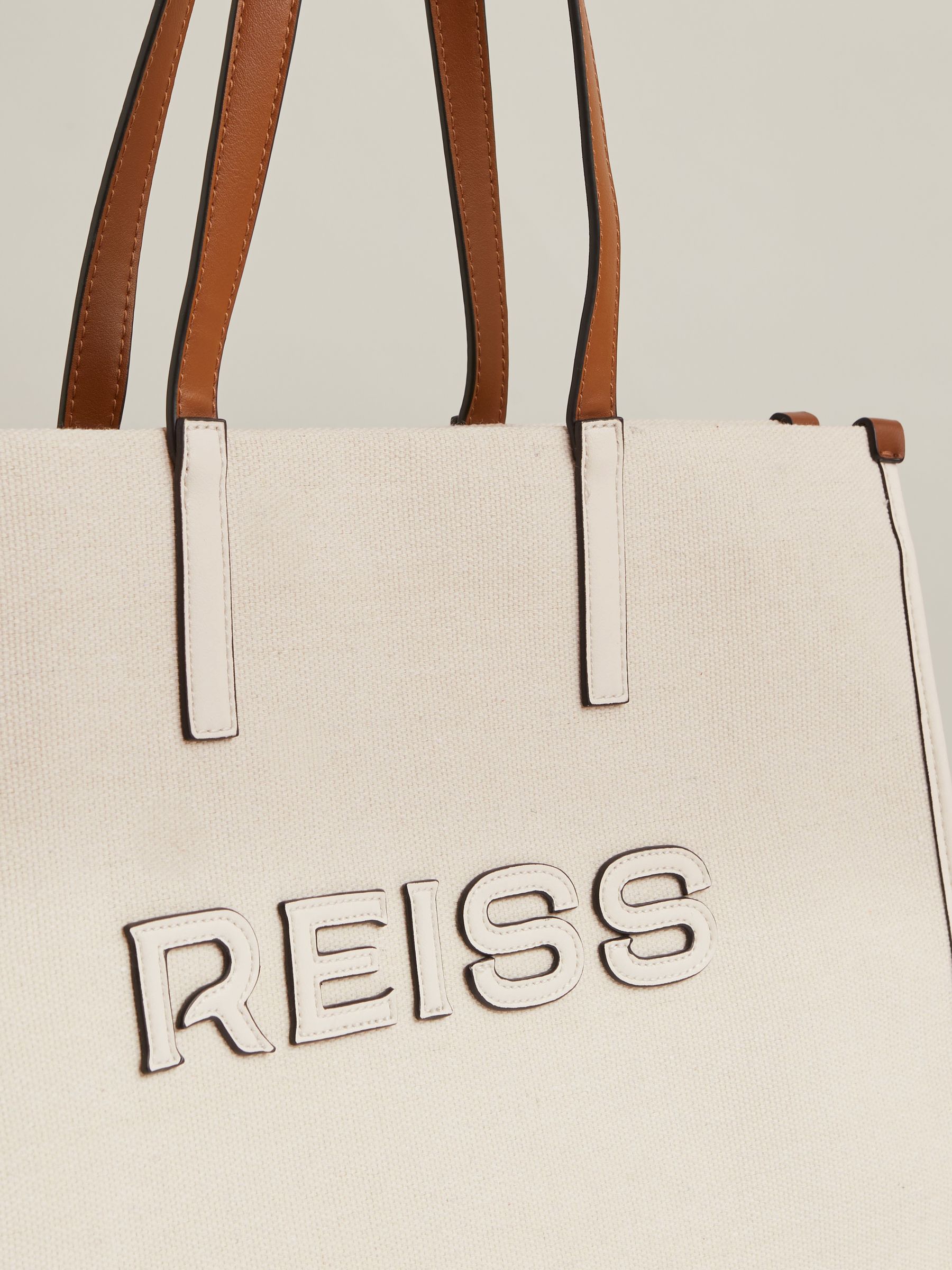 Natuurlijk - Reiss Lola Canvas Logo Tote