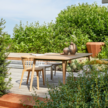 WOOOD tuinstoel Bliss met spijlen bruin melange kunststof