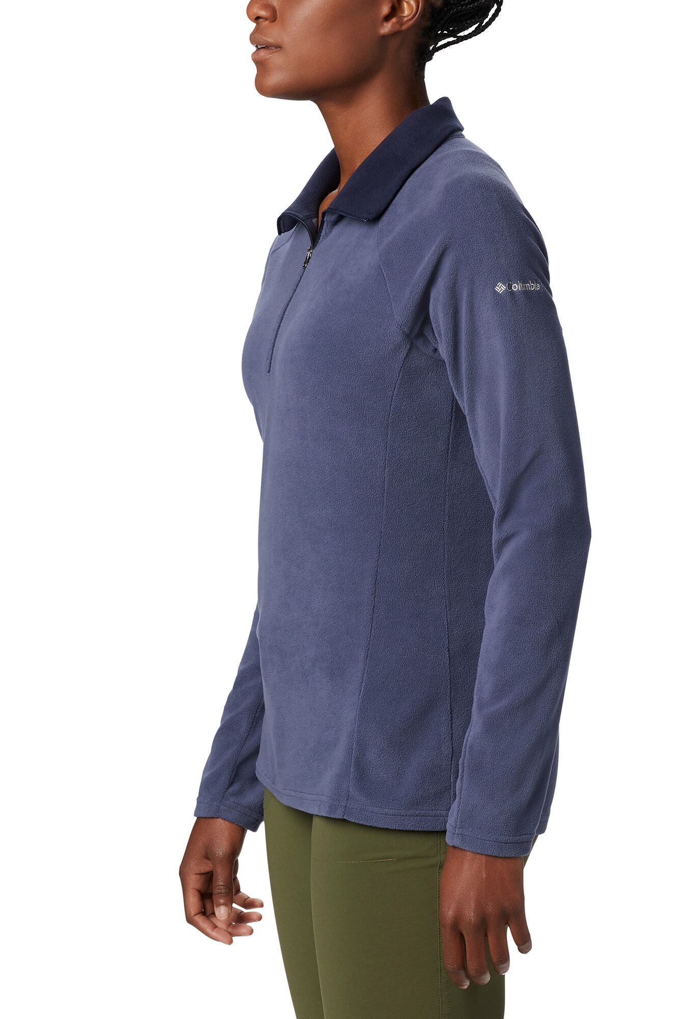 Casaco de lã polar Columbia Glacial™ IV com meio zíper para mulheres - Azul
