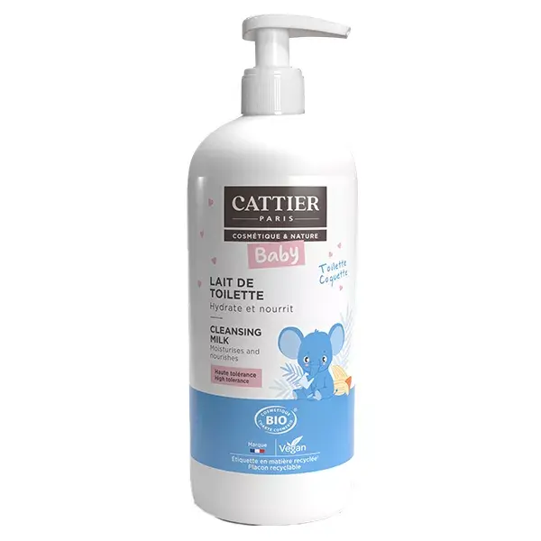 Leite de limpeza orgânico para bebês Cattier 500ml