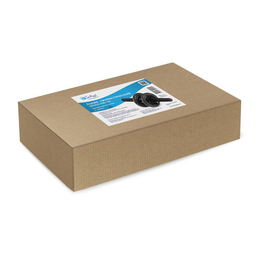 Roda abdominal dupla na cor índigo com alças de neoprene pretas.