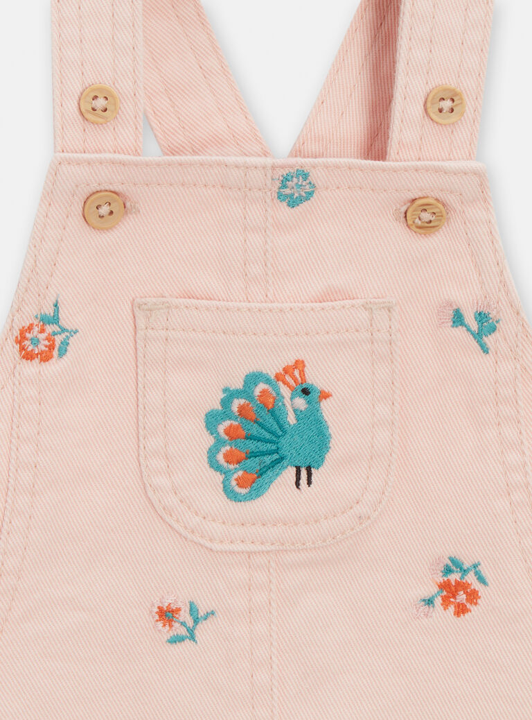 Robe en denim rose pour bébé fille