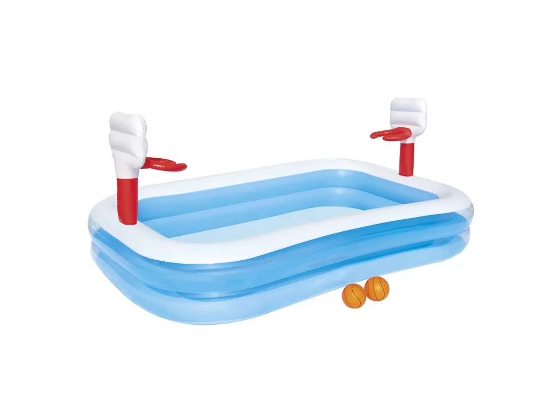 Piscine Gonflable Pour Enfants avec Panier de Basket Bestway 254x168x102 cm