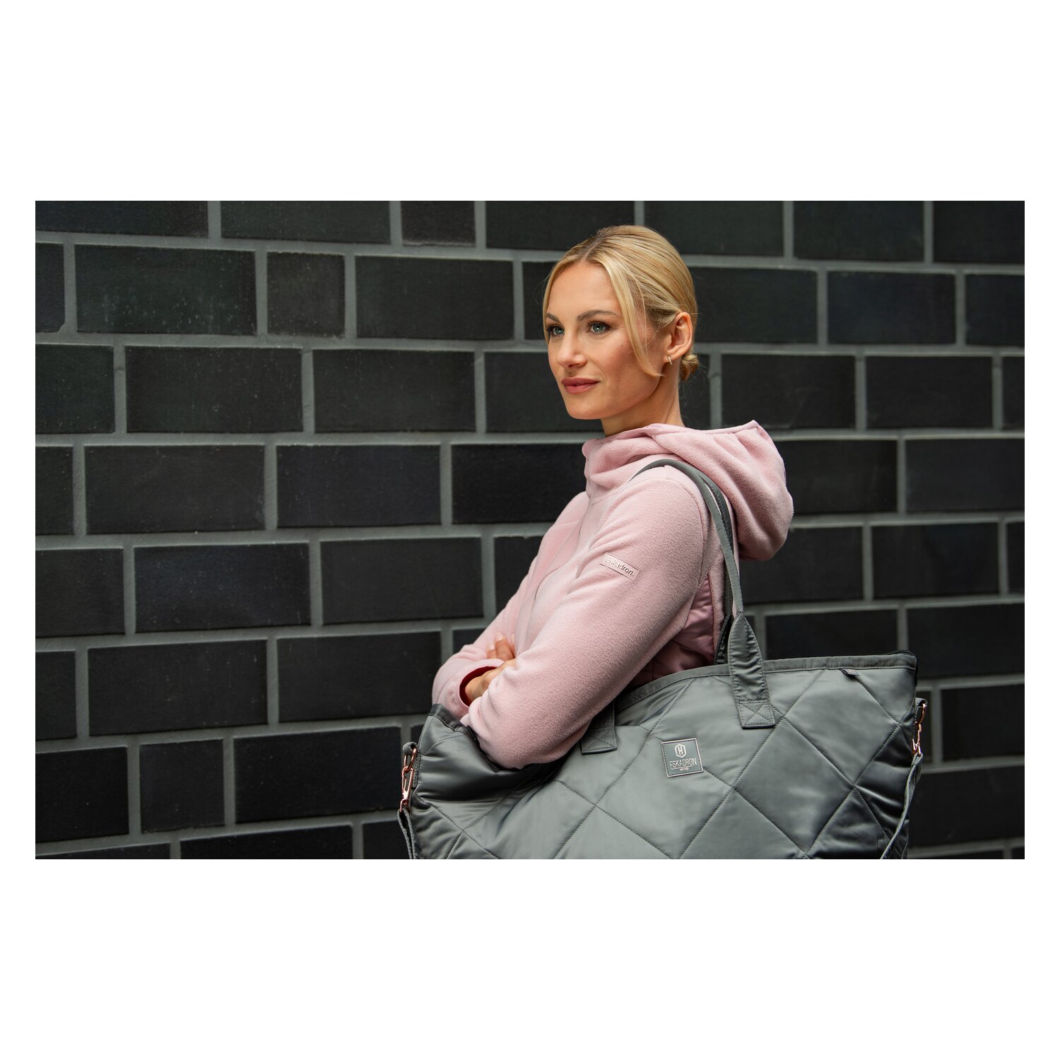 ESKADRON Heritage Fleecejacke Zip-Hood  - pearl rose