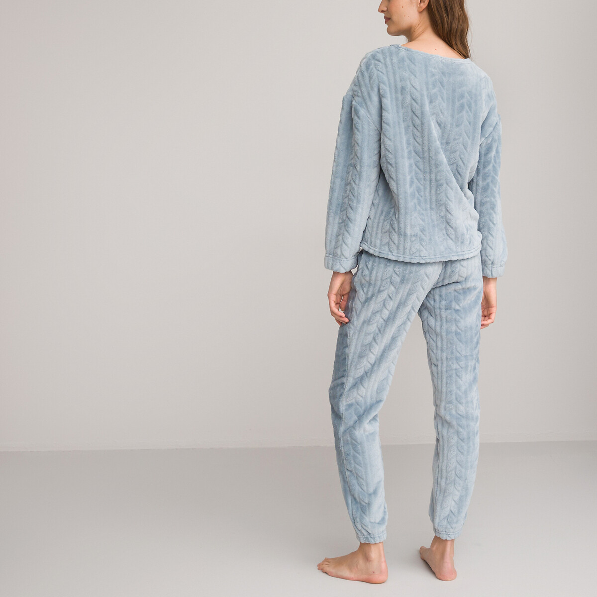 SO'HOME<br>Pijama em fleece tricot, efeito kabel