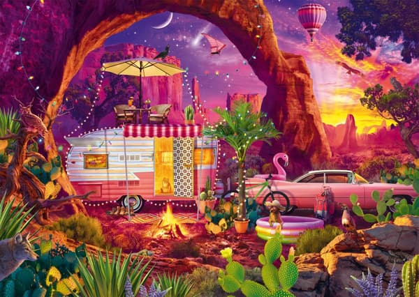 Puslespill A desert camping paradise 1000 brikker Schmidt