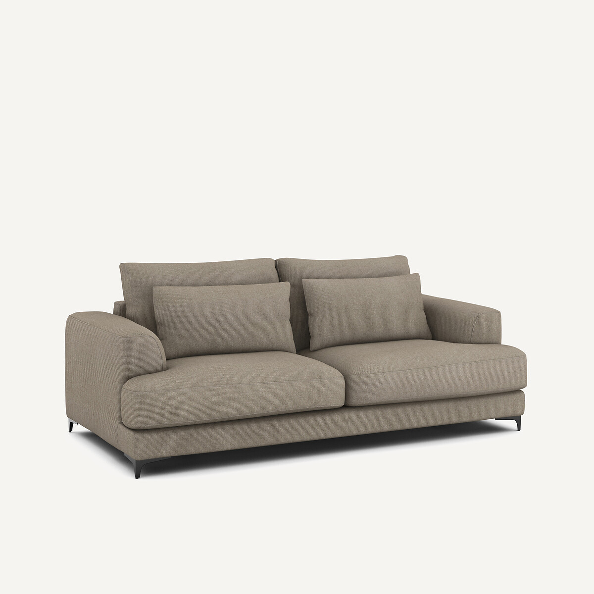 AM.PM<br>Sofá-cama de 3 lugares com textura em linho viscose, Marsile