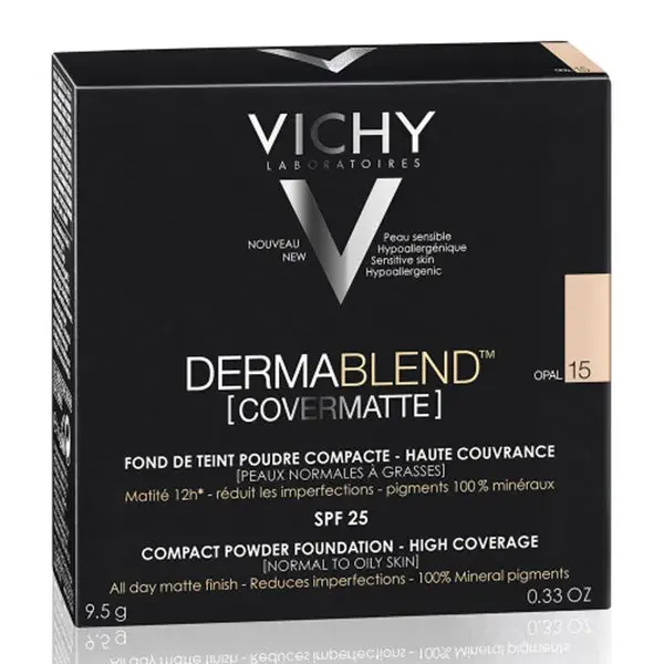 Pó compacto Vichy Dermablend Covermatte nº 15 Opal 9,5g