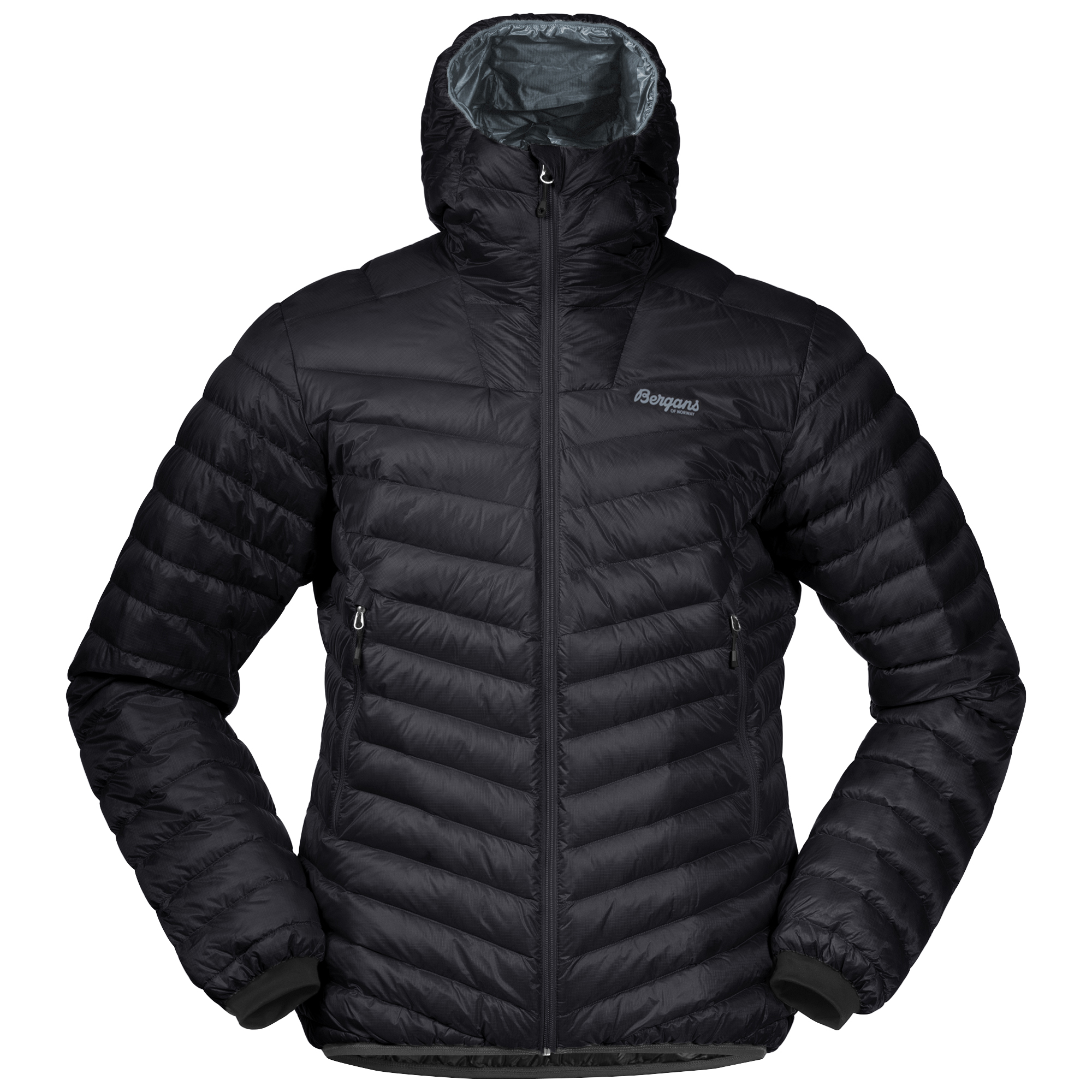 Senja Down Light Jacket w/Hood Herre Dark Shadow Grey/Husky Blue