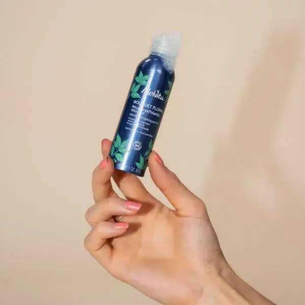 Pó Esfoliante Suave Melvita Floral Detox Bouquet Cosmebio - Frasco de 30g