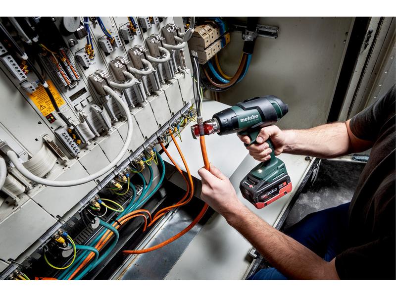 Metabo Akku-Heissluftgebläse HG 18 LTX 500 Solo in Metabox Geregeltes Akku-Heissluftgebläse