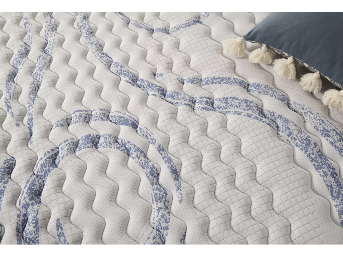 Naturalex - Matelas Perfectsleep 160x200 cm - Mousse HR - Accueil Blue Latex - Mémoire de forme, Parfait soutien, Confortable, 2 faces été, hiver- Antibactérien