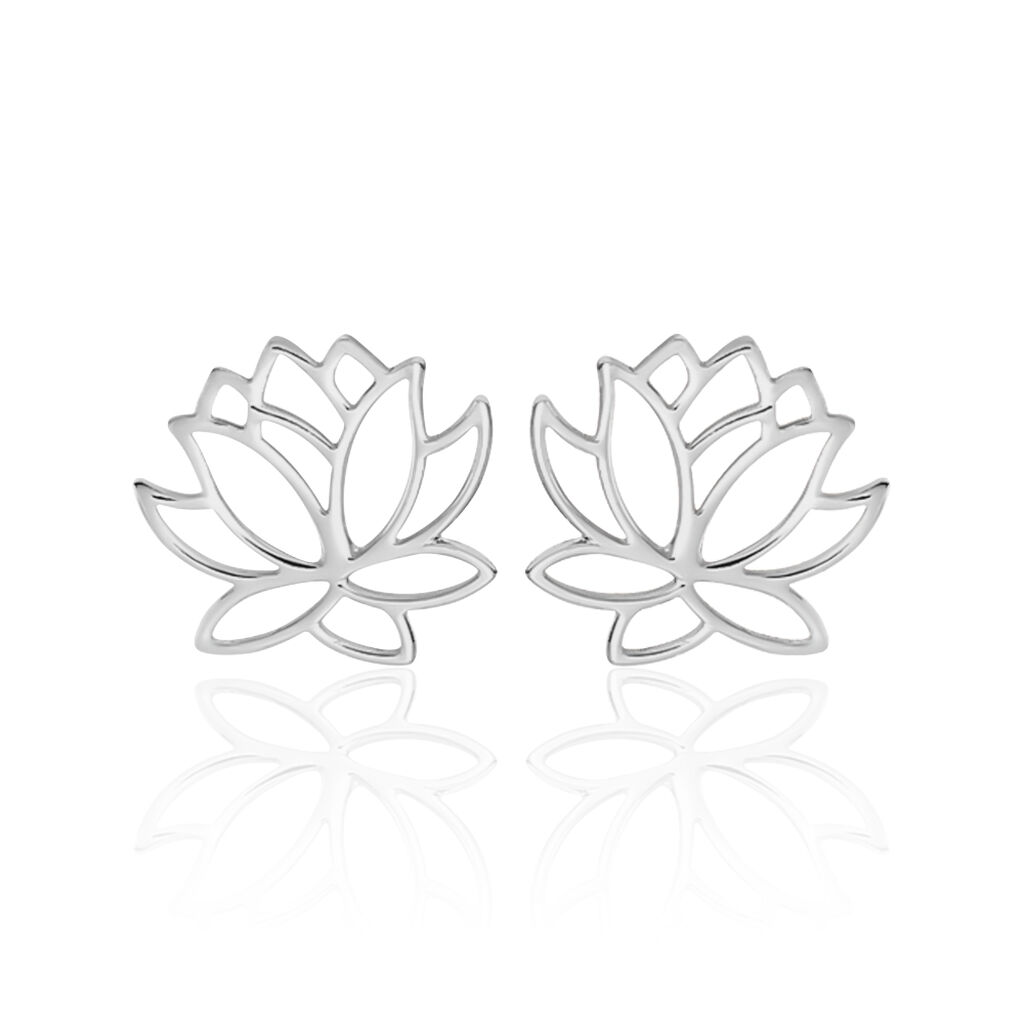 Boucles D'oreilles Puces Rosita Argent Blanc