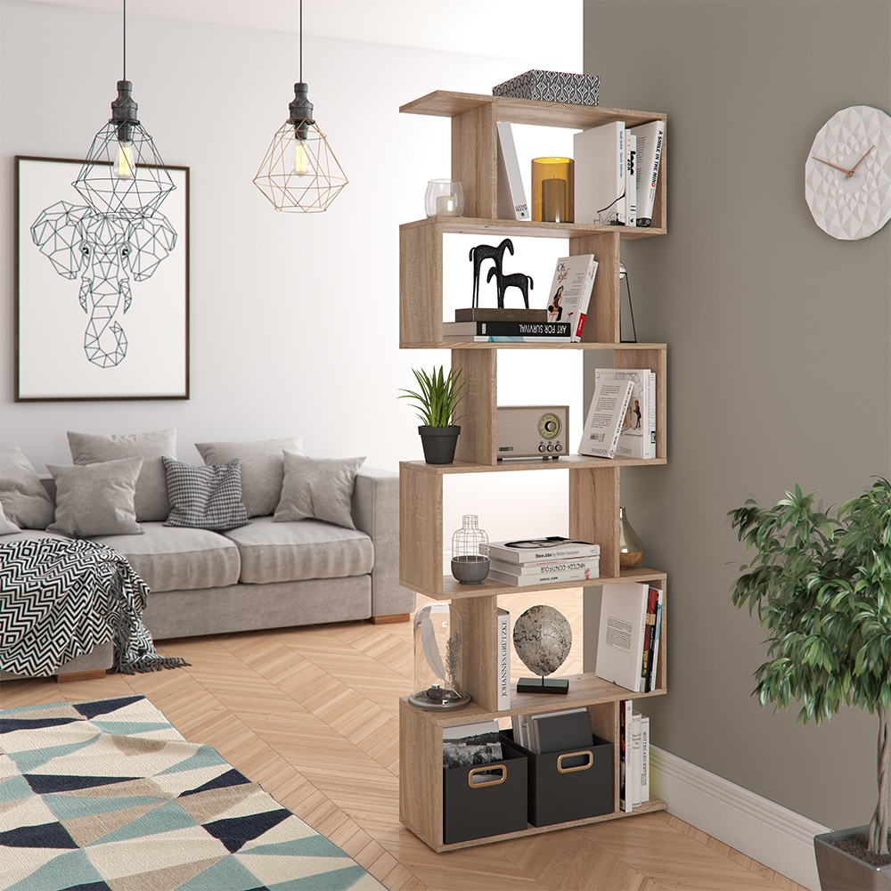 Vicco Raumteiler Levio Bücherregal Standregal Aktenregal Hochregal Regal Sonoma