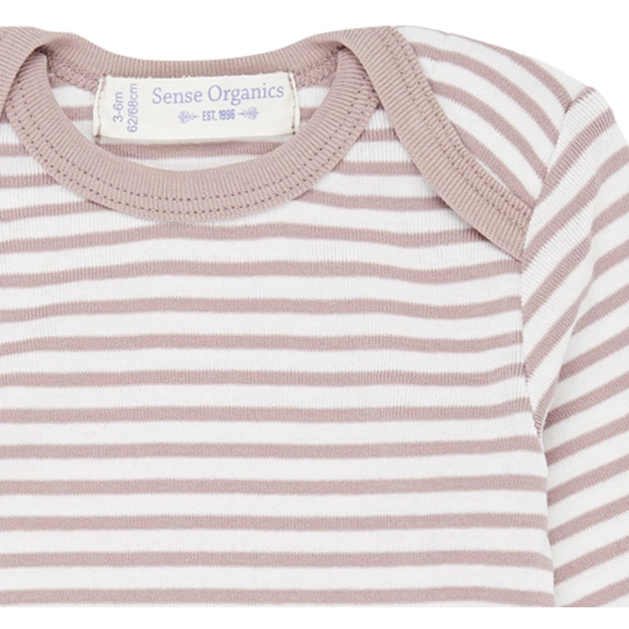 Sense Organics Langarmbody woodrose stripes