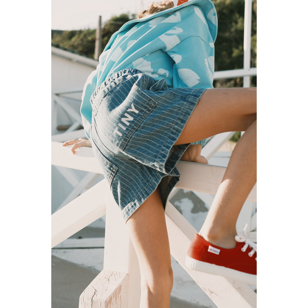 Køb TinyCottons Light Wash Denim Stripes Denim Shorts