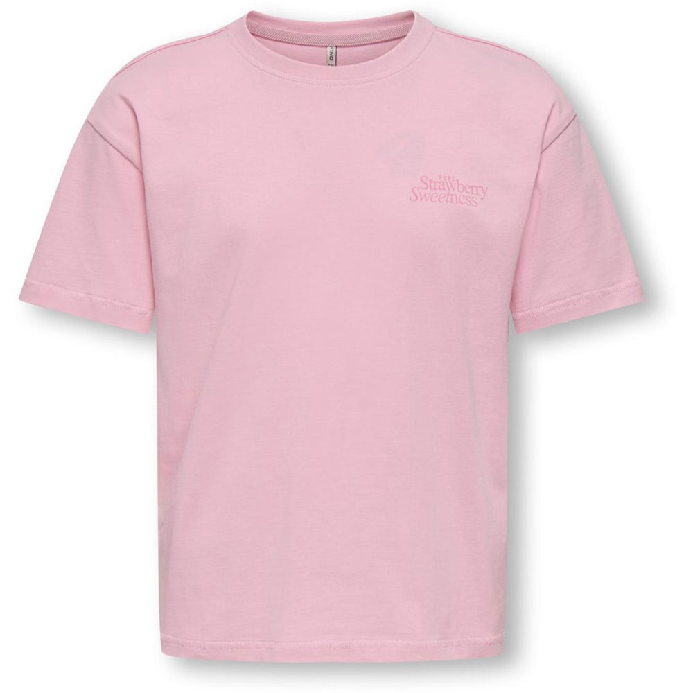 Køb kids ONLY Romance Rose Strawberry Koghelen Life S/S Loose Tee Jrs Noos