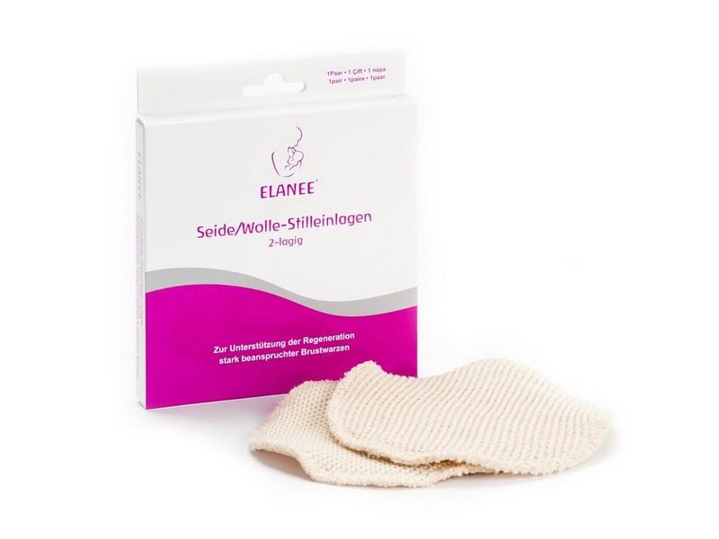 ELANEE Brustpads Seide/Wolle 2-lagig 1 Stück Seide-Wolle-Stilleinlagen