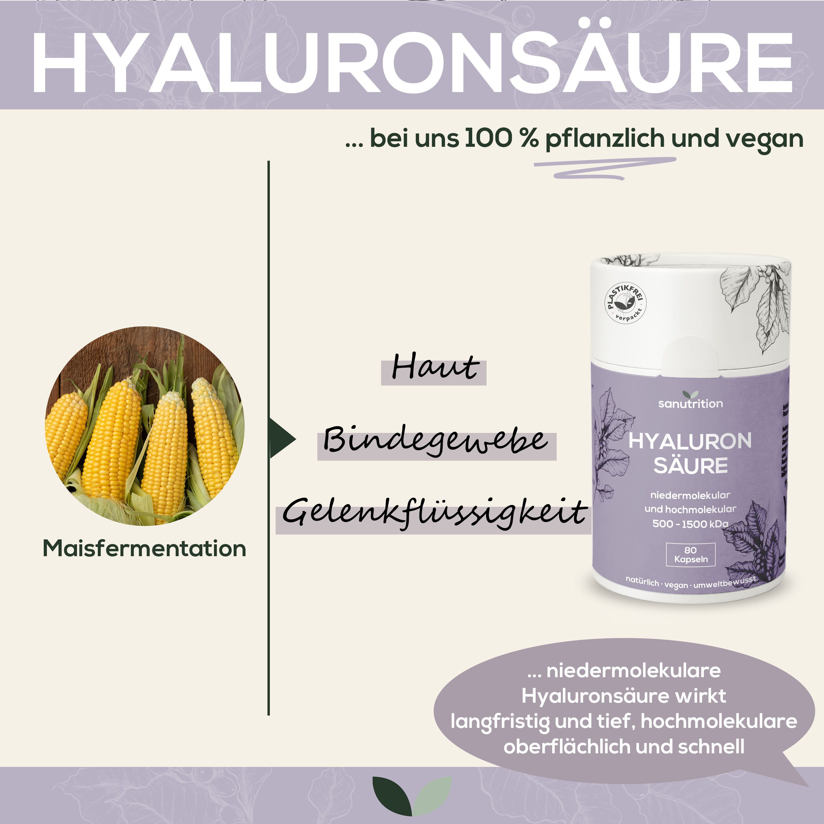 Sanutrition® - Hyaluronsäure 500 mg