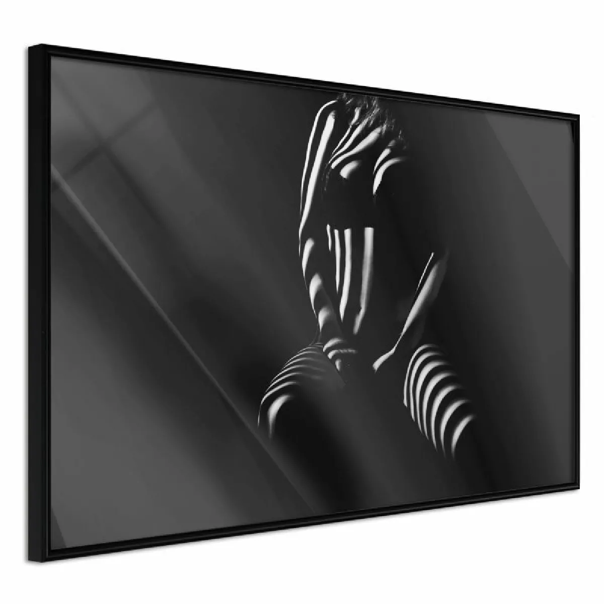 Paris Prix Affiche Encadrée Blinds Shadow - 90x60 cm - Multicolore