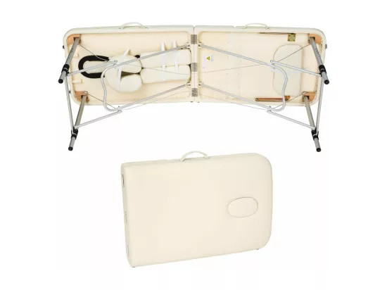Table de massage Pliante aluminium beige 210 x 95 x 90 cm 2008139