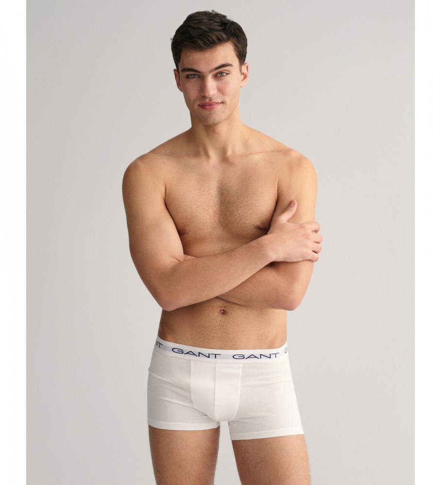 Pacote com 3 cuecas boxer brancas da Gant