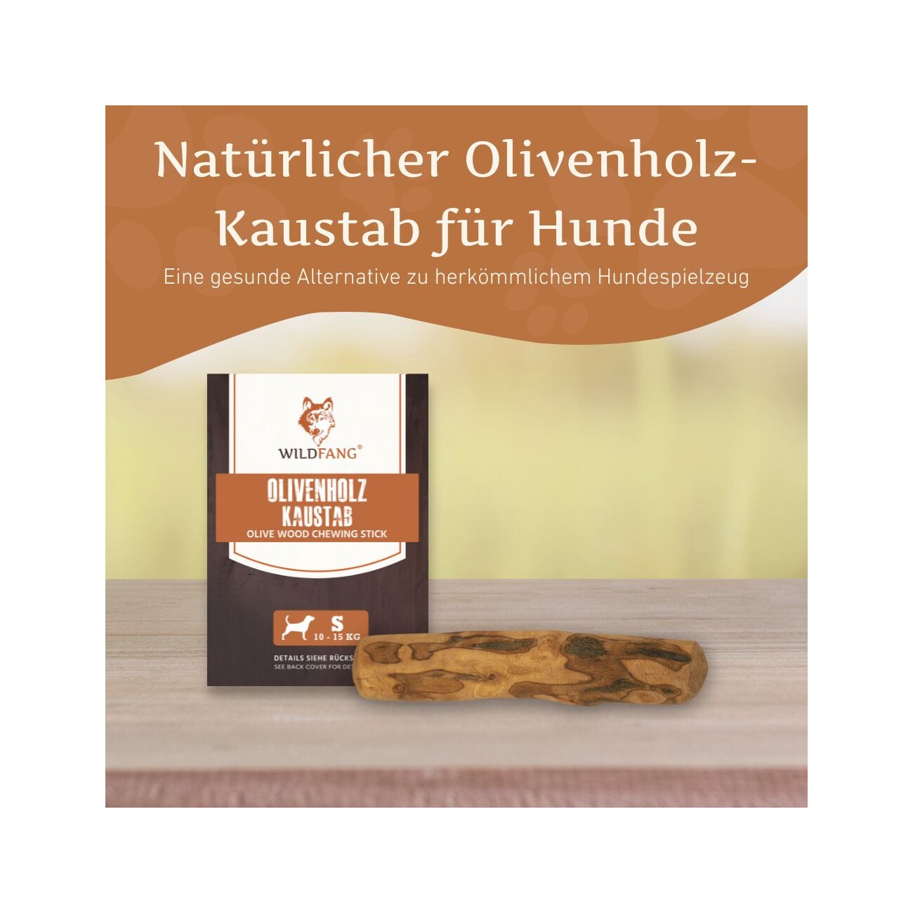 Wildfang ® Olivenholz-Kaustab 1 S
