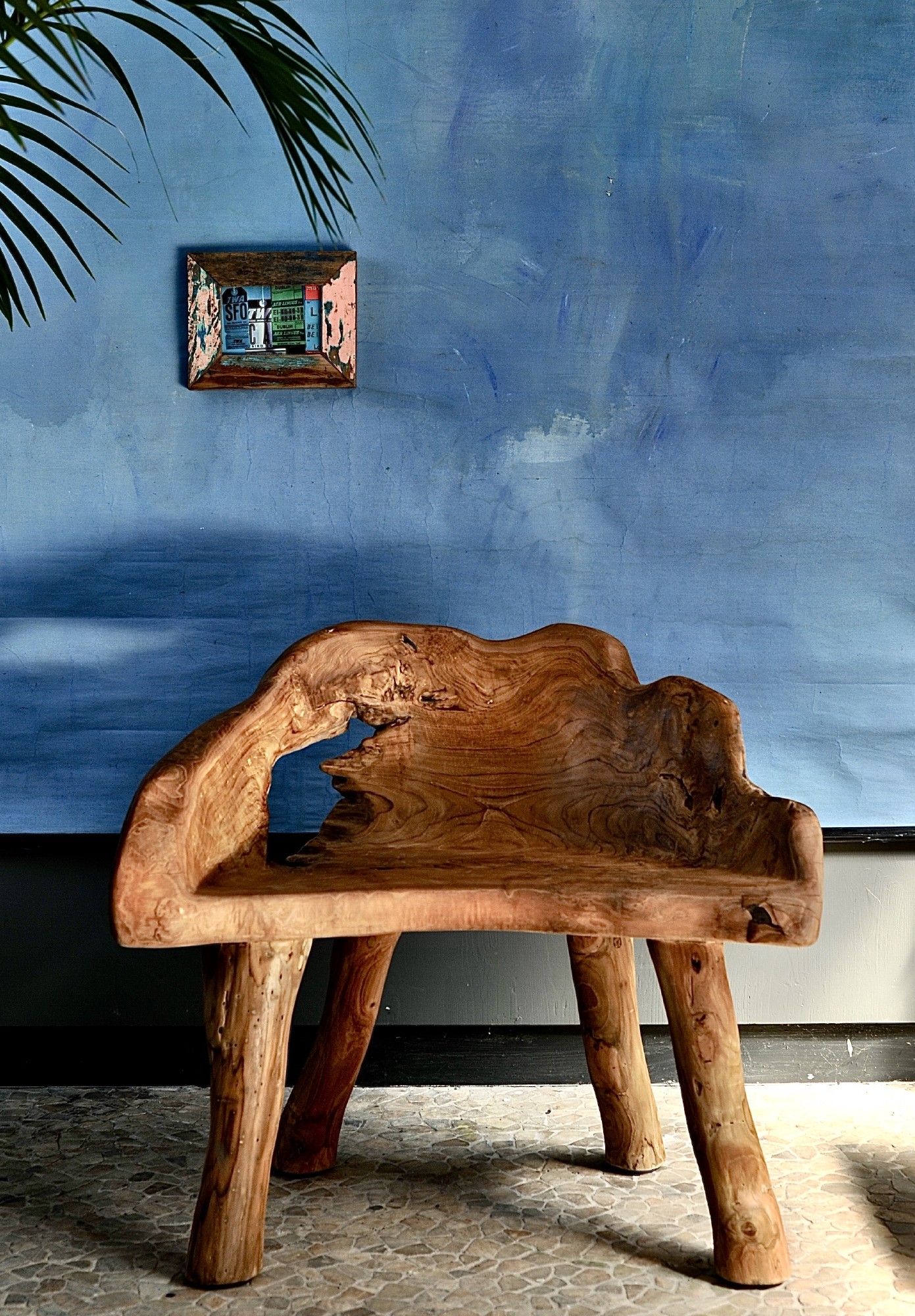 Wurzelholz-Sessel, Teak natur, T 50 cm, B 70 cm, H 70 cm von fischer's lagerhaus