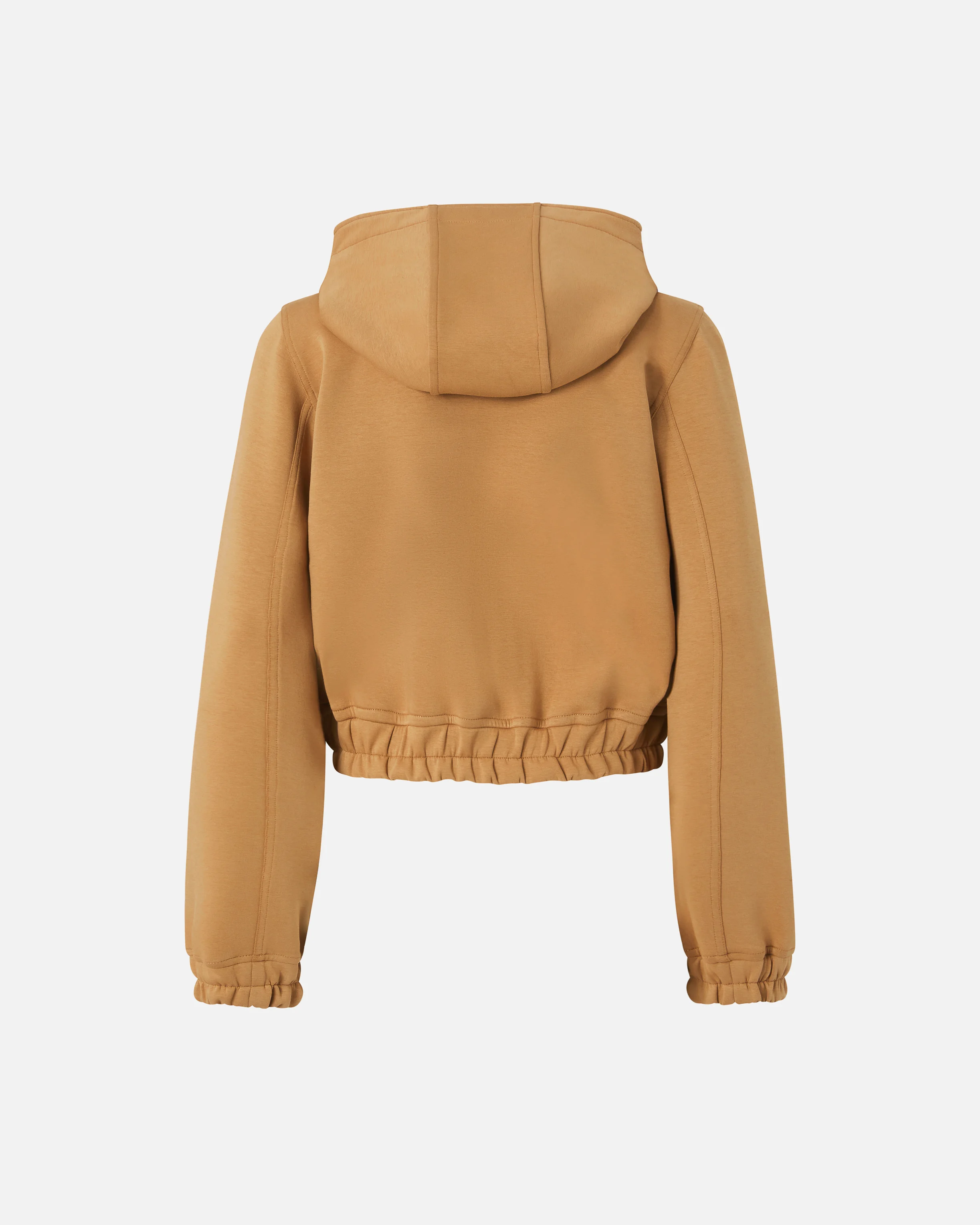 Sweat-shirt court à capuche style bomber | Orange