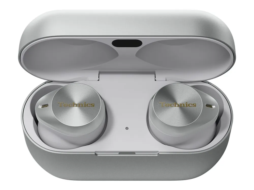 [OUTLET] - Technics AZ80 - Ægte trådløse øretelefoner med mik. - i øret - Bluetooth - aktiv støjfjerning - sølv