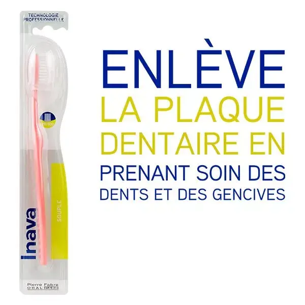 Escova de dentes Inava 20 100 Soft, pacote com 2 unidades.