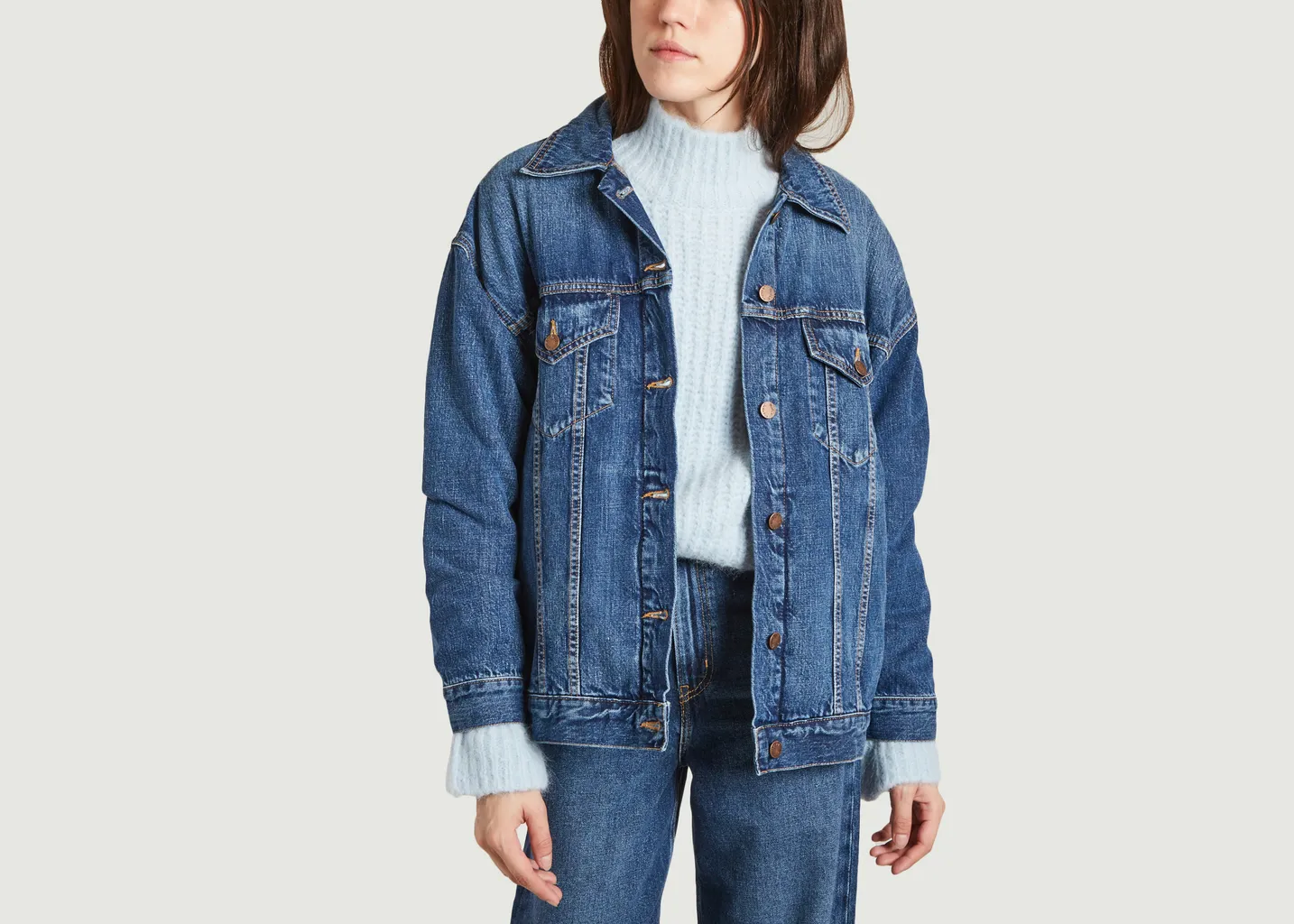 Veste Elin blue maze denim Nudie Jeans