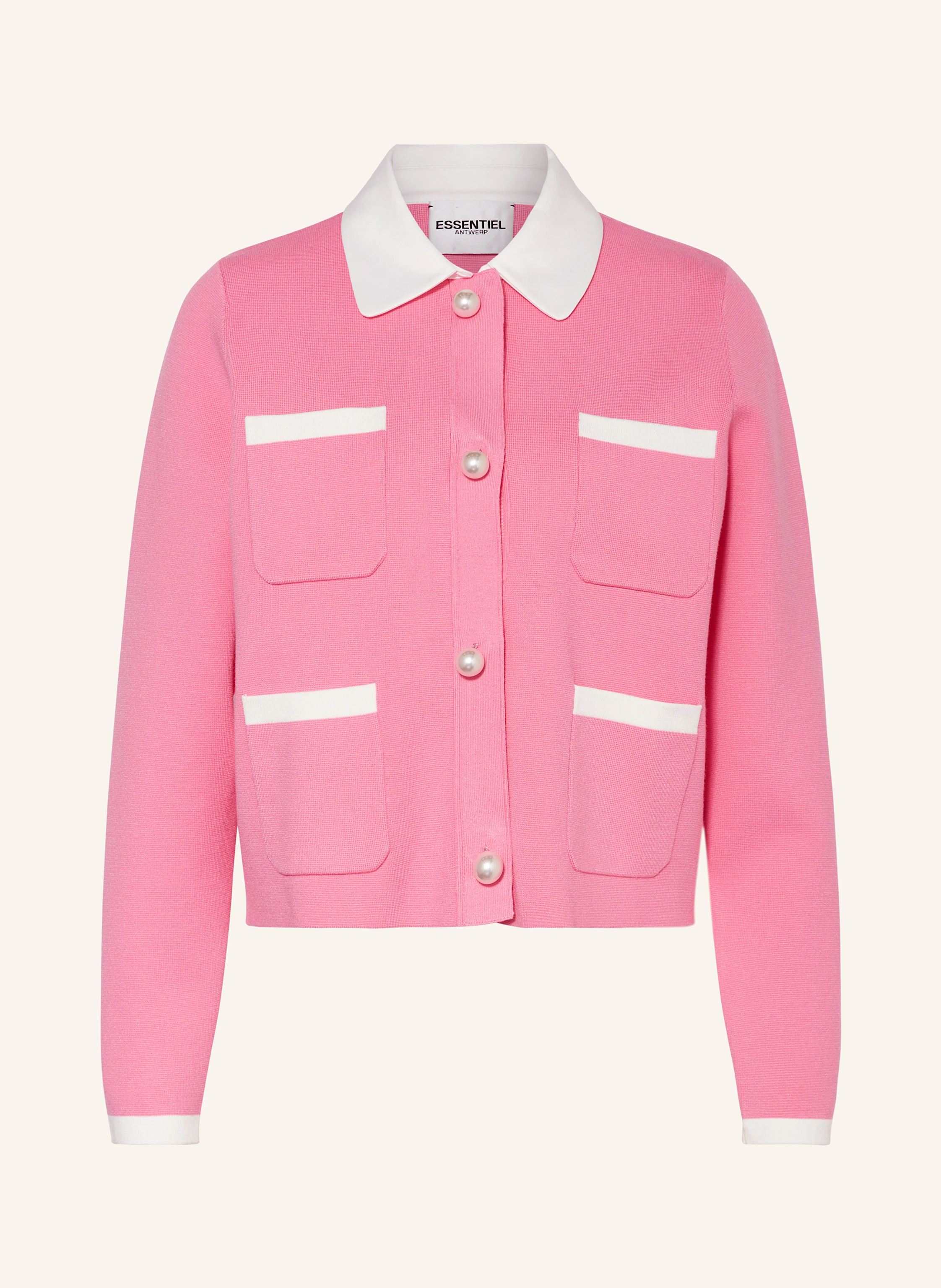 ESSENTIEL ANTWERP Strickjacke HAUREL mit Schmuckperlen