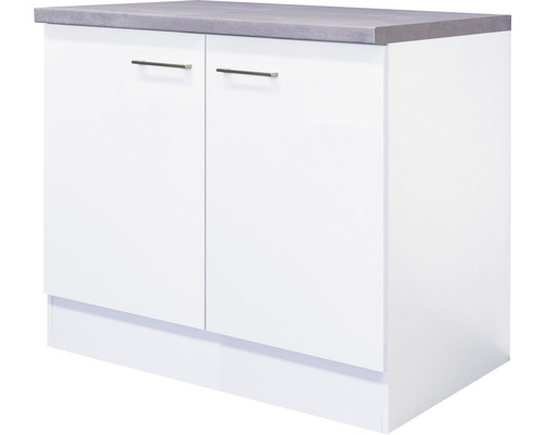 Flex Well Varo spoelbakkast BxDxH 100 x 60 x 86 cm, mat wit, gedemonteerd, links of rechts scharnierend