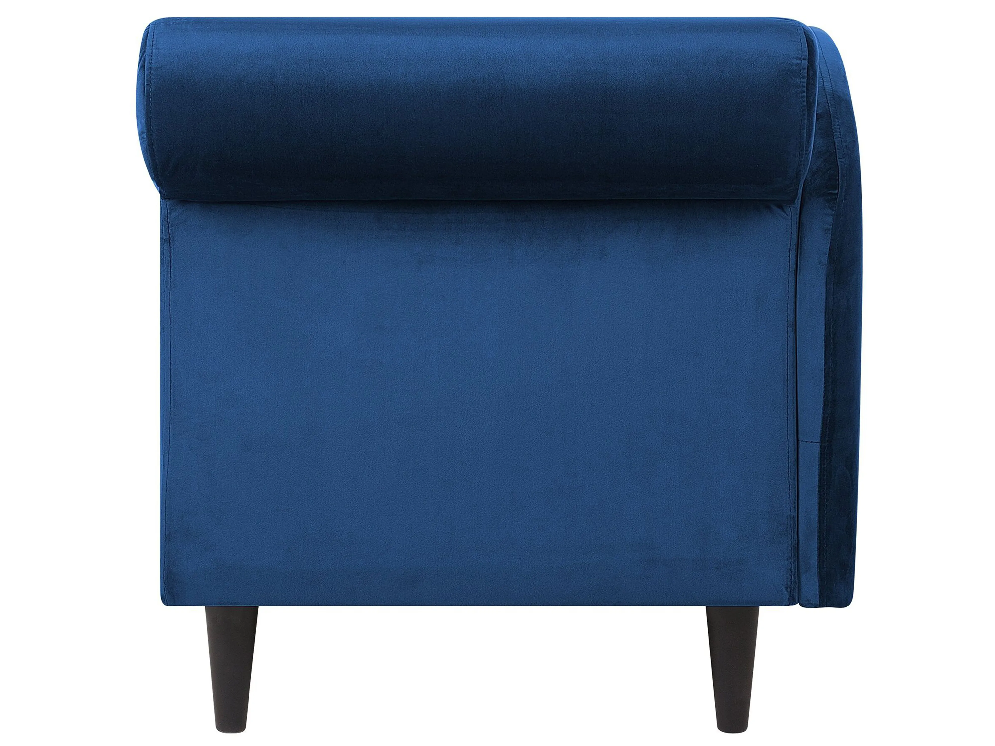 Rechtszijdige chaise longue LUIRO Fluweel Marineblauw met opbergruimte
