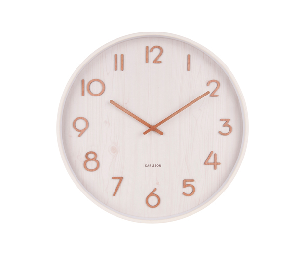 Wall clock Pure medium basswood white