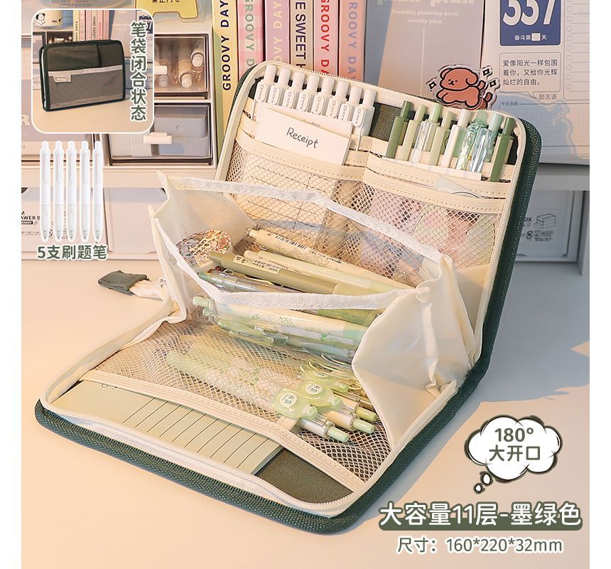 Hekki - Canvas etui / clip / broche / pen / set (verschillende ontwerpen)