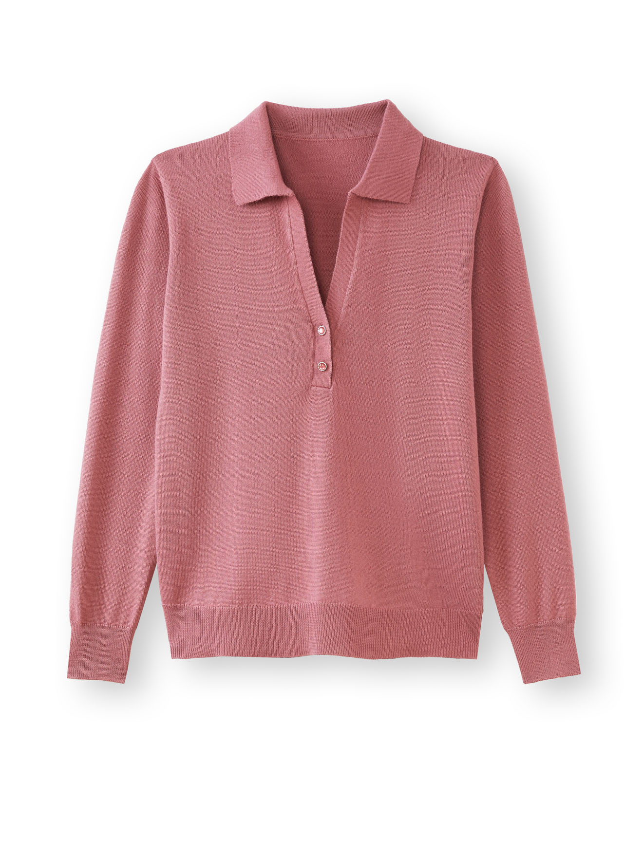 Pull col polo 50% laine mérinos