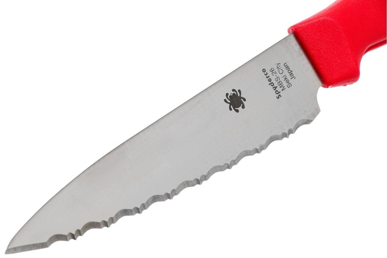 Spyderco K05SRD officemes 11 cm, rood gekarteld