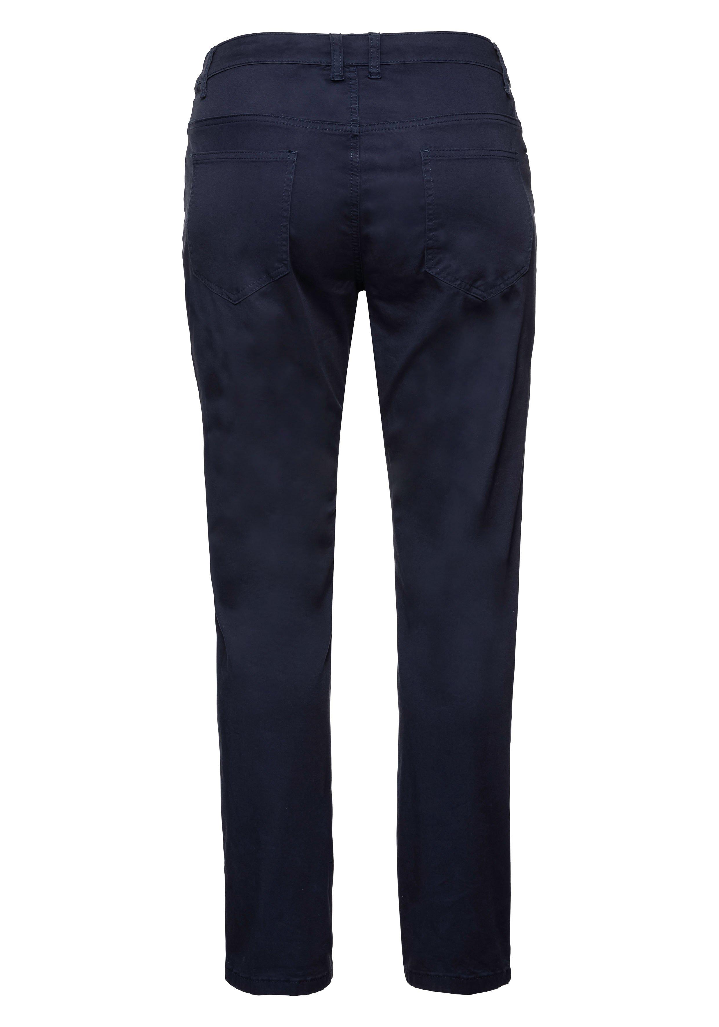 Schmale Stretchhose aus Baumwoll-Twill
