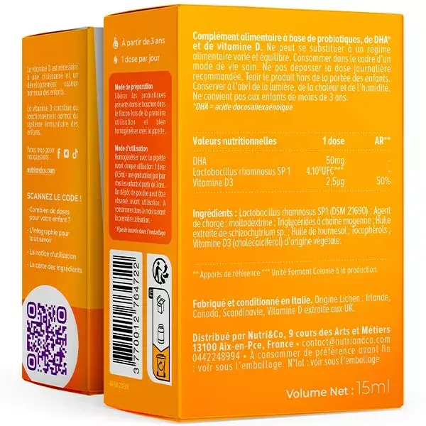 Fórmula Infantil Nutri&Co com Probióticos e Multivitaminas - Frasco Conta-Gotas de 15ml