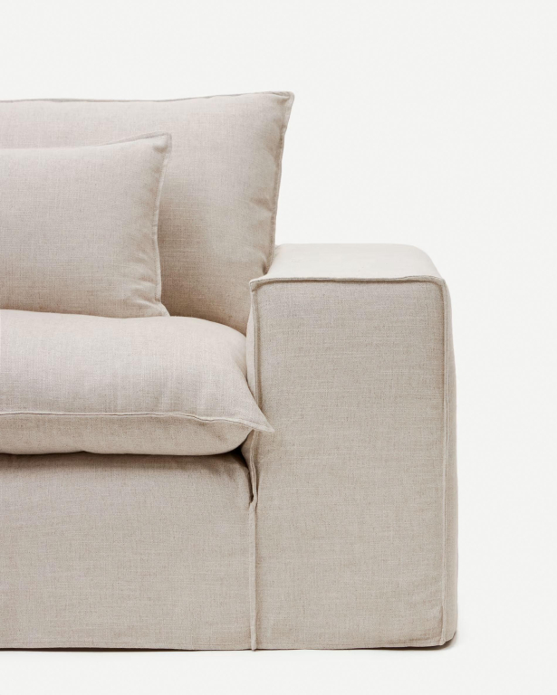 Kave Home Anarela 3-zits bank beige linnen