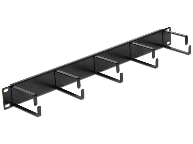 Delock Kabelführungspanel 42496 , Schwarz Delock 19″ Kabelmanagement Panel schwarz